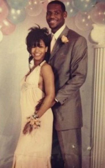 Jennifer Brinson's daughter Savannah James with LeBron James at prom